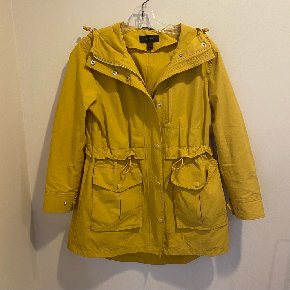 J. Crew water-repellant Yellow Rain Jacket